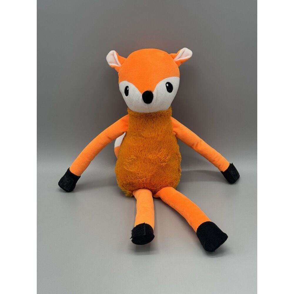 Orange Fox Plush 17” Stuffed Animal Hugging Hook & Loop Huntington Home